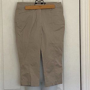 Tan cotton capris